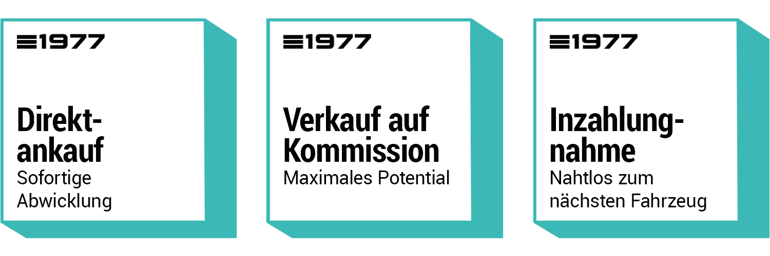 EST1977 Drei Optionen Direktankauf Kommission Inzahlungnahme